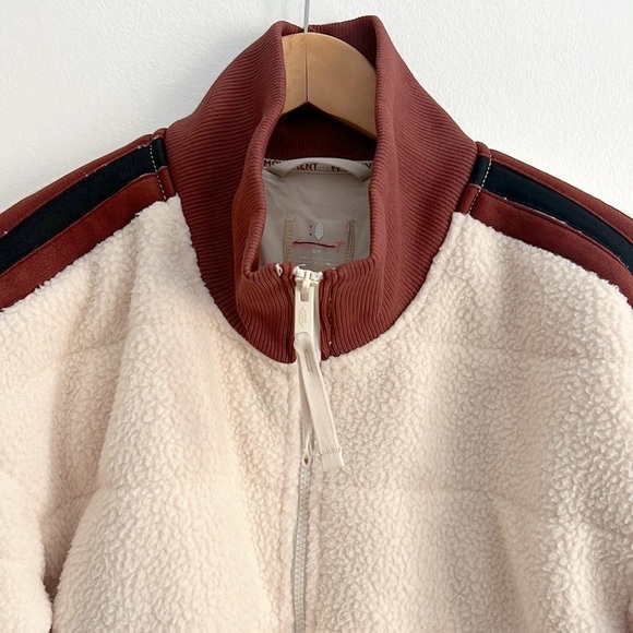 NEW Free People FP Movement Fleecy Sherpa Scrunchy Pippa Jacket Quilted NWOT - Picture 7 of 16